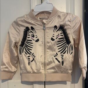 H&M Kids Satin Jacket with Zebra Design